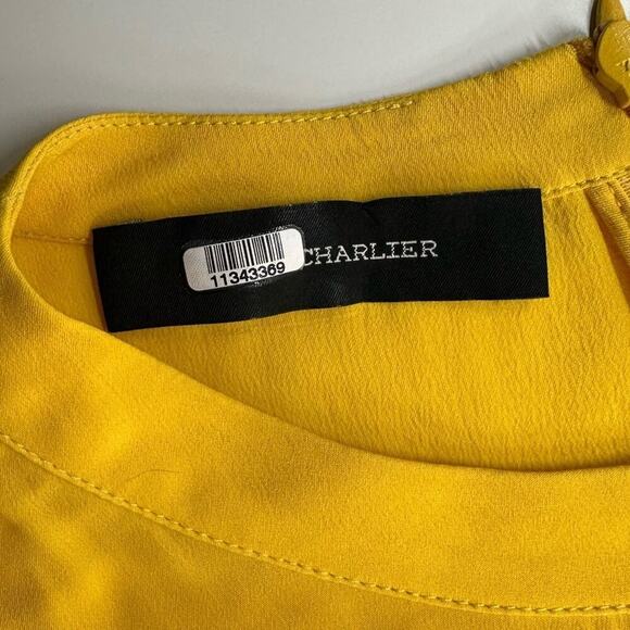 EUC | Cedric Charlier | Waist Tie Blouse | Yellow | Size 12 - Picture 12 of 16